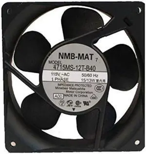Zyvpee 120x120x38mm 4715MS-12T-B40 A00 12cm 115V AC 50/60Hz 1Phase 15/13W 4715MS-12T-B40-A00 AC Fan