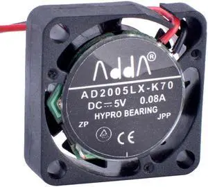 Zyvpee 20*10MM AD2005LX-K70 5V 0.08A 2 Wires mini Cooling Fan 2cm micro axial fan Zyvpee 20*10MM AD2005LX-K70 5V 0.08A 2 Wires mini Cooling Fan 2cm micro axial fan