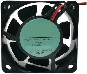 Zyvpee 60MM D06T-12TS2 12V 0.25A 2 Wires 6CM Cooling Fan 60x25MM