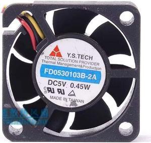 Zyvpee 3010 FD0530103B-2A 5V 0.45W 3Wires 3CM Mini Cooling Fan 30x10mm