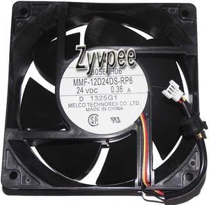 Zyvpee 120mm MMF-12D24DS-RP6 CB0565H06 24V 0.36A 3 wires 3 pins case fan