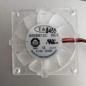 Zyvpee 4008M12C ND2 4008M12C-ND2 DC12V 0.14A 2 Wires Cooling Fan