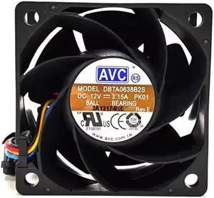 Zyvpee 60mm DBTA0638B2S PK01 12V 3.15A 4Wire PWM 654577-001 Server Fan 60x38mm