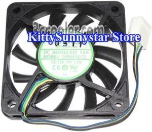 Zyvpee 6CM DFB601012L 12V 1.6W 4 Wires Case Fan 60x10mm