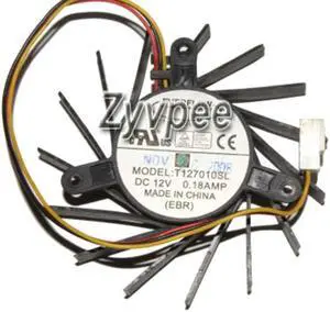 Zyvpee T127010SL 12V 0.18A 3 wires frameless vga fan graphics card cooling