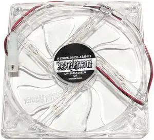 Zyvpee A12025-08CB-4BN-F1 DF1202512SELN 12V 0.16A 2 Wires Blue LED Cooling Fan