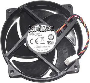 Zyvpee 9CM FA09025H12LPB 171116C3306 12V 0.36A 4Wires Cooling Fan for I3 I5 I7 775 Core CPU