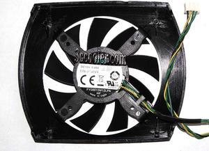 Zyvpee FY08015M12LPA 12V 0.45A 4 Wires Cooling Fan with Black Cover