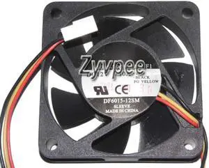 Zyvpee 60mm A6015-39CB-3AN-F1 DF6015-12SM 12V 0.1A 3Wire 6CM CPU Cooling Fan 60x15mm