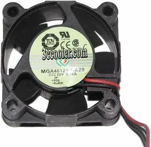 Zyvpee 40mm MGA4012YB-A20 12V 0.16A 2 Wires 4CM Cooling FAN 40x20mm