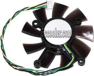 Vga cooling fan 43*43*43mm gray & transparent 9 blades for HD7770 EAH5830 6850GTX550Ti GTS450 GTS460