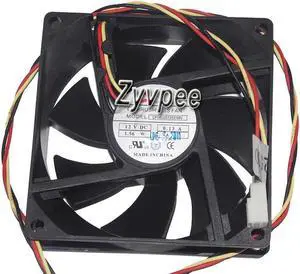 Zyvpee 80mm DF0802512SEMN 12V 0.13A 1.56W 3 wires CPU Cooling Fan 80x25mm