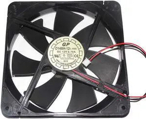 Zyvpee 140mm D14BH-12(L-SSS) 12V 0.7(GP) 2 Wires 2 Pins Case Fan 140x25mm