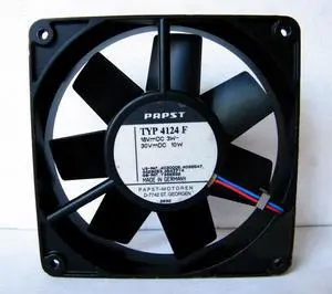 PAPST 12025 TYP 4124 F square Cooling fan with 18~30V 3~10W 2-Wires 2Pin PAPST 12025 TYP 4124 F square Cooling fan with 18~30V 3~10W 2-Wires 2Pin