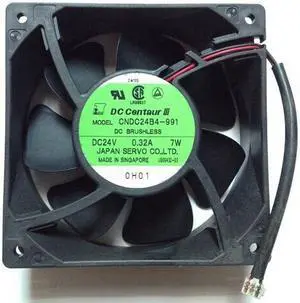 Servo 12038 120*38mm CNDC24B4-991 24V 0.32A 7W 2 Wires 12CM inverter server power cooler