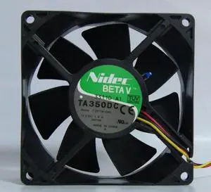 Square Cooling Fan of NIDEC 9238 TA350DC M35105-57 with 12V 1.8A 3-Wires