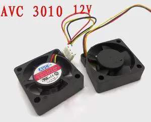 Square Cooler of AVC 30*10mm C3010S12L with 12V 0.07A 3-Wires 3 Pins Micro fan