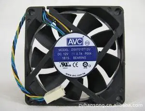 AVC 70x15mm DS07015T12U P004 12V 0.7A 4 Wires 4 Pins Case Fan 7CM CPU cooler