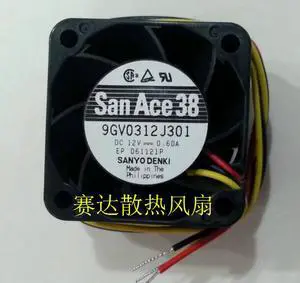 DC square Cooler of SANYO 3828 9GV0312J301 with 12V 0.6A 3-Wires DC square Cooler of SANYO 3828 9GV0312J301 with 12V 0.6A 3-Wires