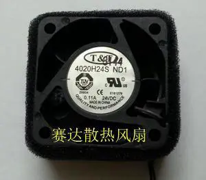 DC square Cooler of TT 4020 4020H24S ND1 with 24V 0.11A 2-Wires case fan