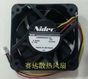 DC square Cooler of NIDEC U50R05NS9Z7-53 5015 with  4.8V 0.11A 3-Wires  3 Pins case cpu fan