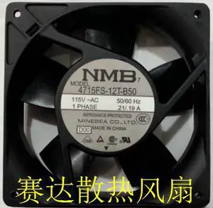 AC square cooler of NMB 12038  4715FS-12T-B50 with 115V 50/60Hz 1-Phase 0.21/0.19A