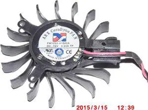 ARX FW1253-A1042A 12V 0.25A 2Wire HD4650 4670 Video Fan