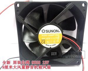 SUNON KD1209PTS3 12V 1.7W 9025 9CM Silence Cooling Fan For PC case