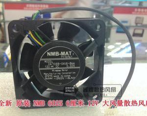 NMB 6025 0.22A 12V 6CM 2410SB-04W-B66 4-Wires 4-Pins For case