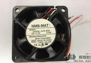 NMB 2408NL-04W-B59 6020 12V 0.14A 6Cm 2-Balls Bearing 3-Wires For Projector,Case