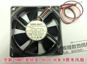 NMB 8020 3108NL-04W-B30 12V 0.19A 8CM 2-Wires 2-Balls Bearing Cooling fan for case