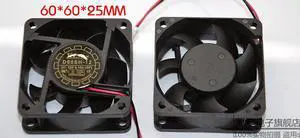 Original GP D60SH-12C Cooler with DC12 V0.18A 60*25MM 6CM 2 Wires 2 Pins For Case,CPU,router