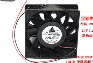 Delta 12038 FFB1224VHE 12CM Axial Cooler With  24V 1.2A 2 WIres For Inverter,converter,Server