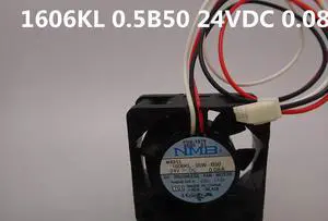 NMB 1606KL-05W-B50 4CM DC Square Cooler with 24V 0.08A 4CM*4CM 3 Wires 3Pins For Case