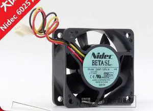 Nidec 6025 D06T-12PU A Ball Bearing Cooler with 12V 0.17A 3Wires 3Pins For case