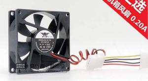 DC Brushless EFB-08E12H 8025 Cooler with 12V 0.20A 2 Wires 4Pins For cases