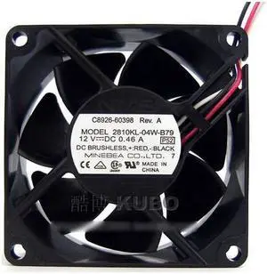 NMB 7025 2810KL-04W-B79 2 Balls bearing DC Cooler with 12V 0.46A 3 Wires For case