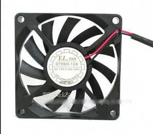 Y.L. FAN D70BH-12A  7010 Ball Bearing Cooling fan with 12V 0.25A 70*70*10mm 2 Wires 2Pins Connctor Y.L. FAN D70BH-12A  7010 Ball Bearing Cooling fan with 12V 0.25A 70*70*10mm 2 Wires 2Pins Connctor