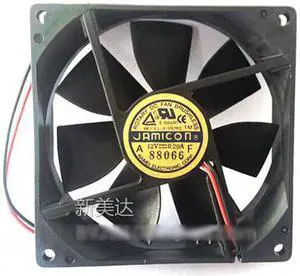 Original JAMICON JF0925S1M 9CM 9025 DC Cooling fan with 12V 0.20A 2 Wires Sleeve bearing cooling