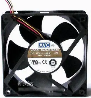 original AVC DATA1238B2H 12038 2 Balls bearing Cooling fan with 12V 1.04A 120*120*38mm 3 Wires