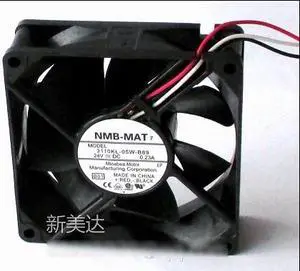 Original NMB-MAT 3110KL-05W-B89 B01  8025 2 Balls Bearing Cooling fan with 24V 0.23A  80*80*25mm 3 Wires