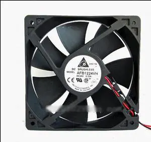 Original delta AFB1224VH 12025 2 Balls Bearing Cooling fan with 24V 0.35A 120X120X25MM 2 Wires