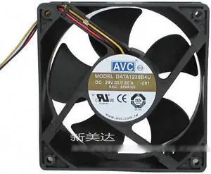Original AVC DATA1238B4U 12038 DC Cooling fan with  0.8A 24V Ball Bearing 3 Wires 120X120X38MM  For Inverter