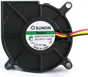 Original SUNON MF60151V2-C010-G99 6CM turbo blower with DC12V 1.05W 60*60*15mm  3 Wires 3pins Connector