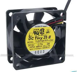 SERVO TUDC12H7FP-044 6CM DC 12V 0.17A Cooling fan with 2 Balls Bearing 3 WIres 3Pins Connector