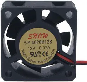 SNOW FAN  4CM Y-Y 4020H12S Sleeve bearing Cooler with 12V 0.07A 2 Wires