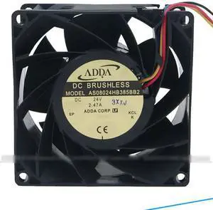 ADDA 24V 8038 AS08024HB385BB2 Server Cooling fan with 2.47A Dual Balls Bearing 4 Wires