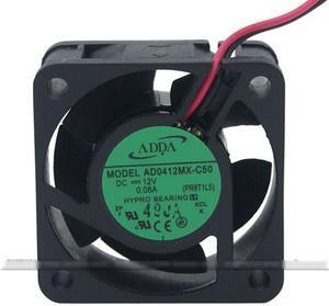 ADDA 4CM AD0412MX-C50 HYPRO Alloy bearing Cooling fan with 12V 0.08A 2 Wires 2Pins Connector