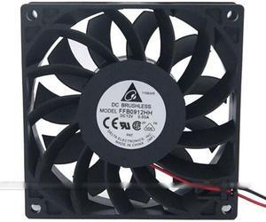 Delta 9CM FFB0912HH Dual Balls Bearing Cooling fan with 12V 0.60A 2 Wires
