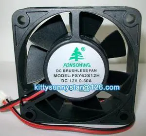 60mm FSY62S12H 12V 0.3A 2Wire Cooling Fan